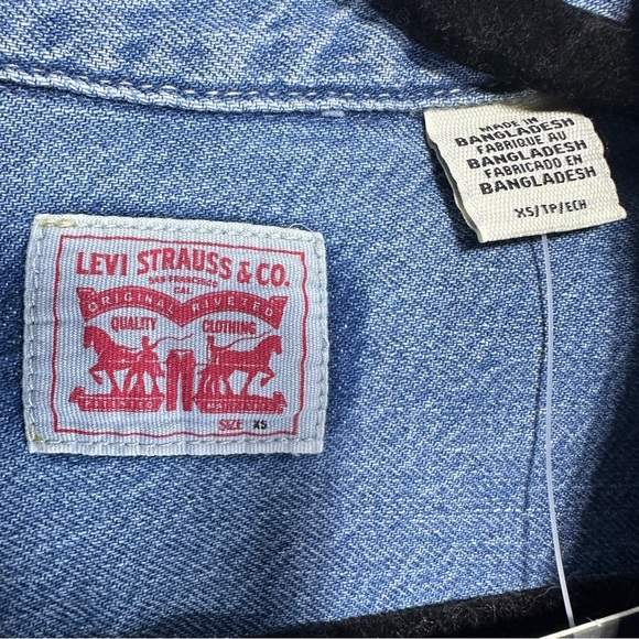 Levi’s | Louisa Denim Shirt Dress | Snap Button Western Dress | NWT | Size XS - Picture 3 of 8